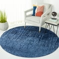 thumbnail image 2 of SAFAVIEH Retro Elsie Abstract Area Rug, Light Blue/Blue, 10' x 10' Round, 2 of 7