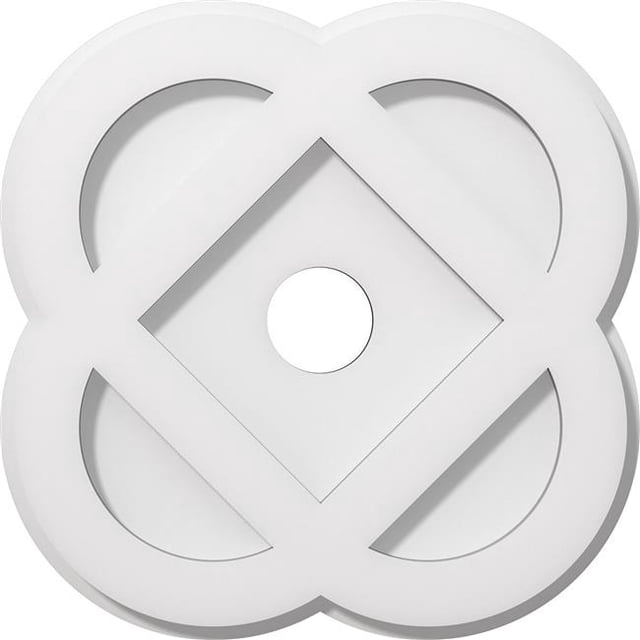 Ekena Millwork CMP12CE-02000 12 in. OD x 2 in. ID Square Charlotte Architectural Grade PVC Contemporary Ceiling Medallion