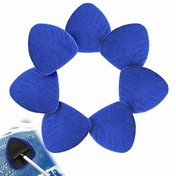 HWHCGZ 7 Pack Car Windshield Cleaner Tool Bonnets, Microfiber Cloths for Inside Windshield Cleaning Tool Pads, Fit 6.5” Blue