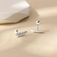thumbnail image 6 of 925 Sterling Silver Post Feather Cartilage Studs Earrings for Women Cute Tiny Animal Feather Flat Back Piercing Earrings Small Ear Crawler Earring Jewelry Birthday Gifts to Daughter, 6 of 9