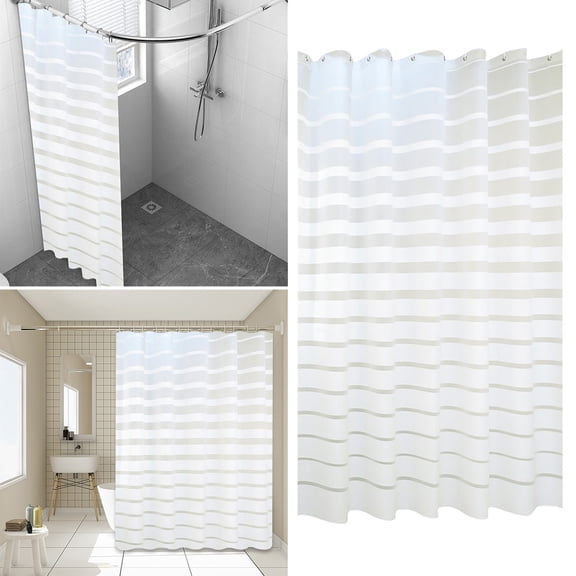 1X Shower Curtain Fabric Shower Curtain or Polyester Soft Cloth & Hotel Quality Machine Washable White Shower Curtain Liner for Bath Tub Shower Curtain