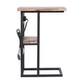 thumbnail image 3 of Contemporary Home Living 24.5" Natural Brown and Black C Shaped Rectangular Accent End Table with, 3 of 4