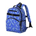 thumbnail image 2 of Paisley and Damask Blue Pattern Cute School Backpack Bag for School with Padded Back and Adjustable Shoulder Straps 15.25"x11.5"x5.25", 2 of 5