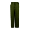 thumbnail image 4 of Juslio Womens Pants Elastic Waist Silk Loose Casual Comfortable Wide-Leg Pants, 4 of 8