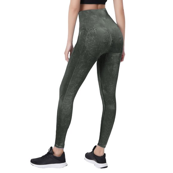 HUITKMM Cotton Leggings for Women Women's Washed Seamless Peach Tight Yoga Pants