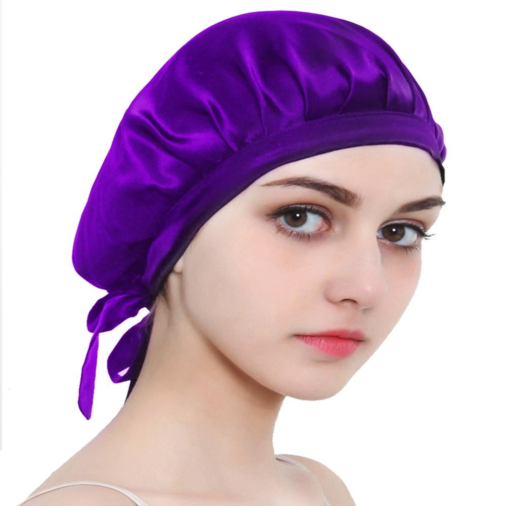 Bestmemories Silk Night Cap Household Sleeping Hat Long Hair Head Cover for Woman Housework Night Sleep Sleeping Hat Hair Protection Bestmemories Silk Night Cap Household Sleeping Hat Long Hair Head Cover for Woman Housework Night Sleep Sleeping Hat Hair Protection
