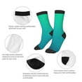 thumbnail image 3 of Uemuo Green Turquoise Teal Printed Kids Boys Socks Seamless Crew Socks Crazy Funny Athletic Sport Socks for Children, 3 of 5