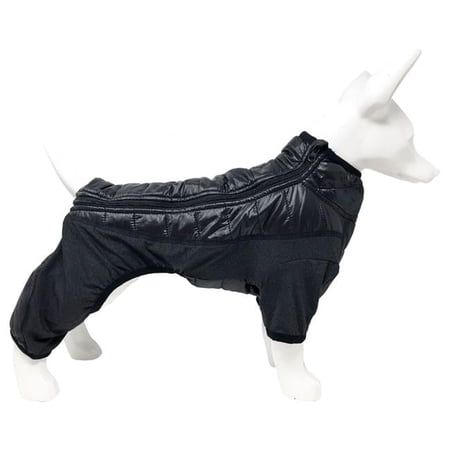 Aura-Vent Lightweight 4-Season Stretch & Quick-Dry Full Body Dog Jacket Black - Extra Small