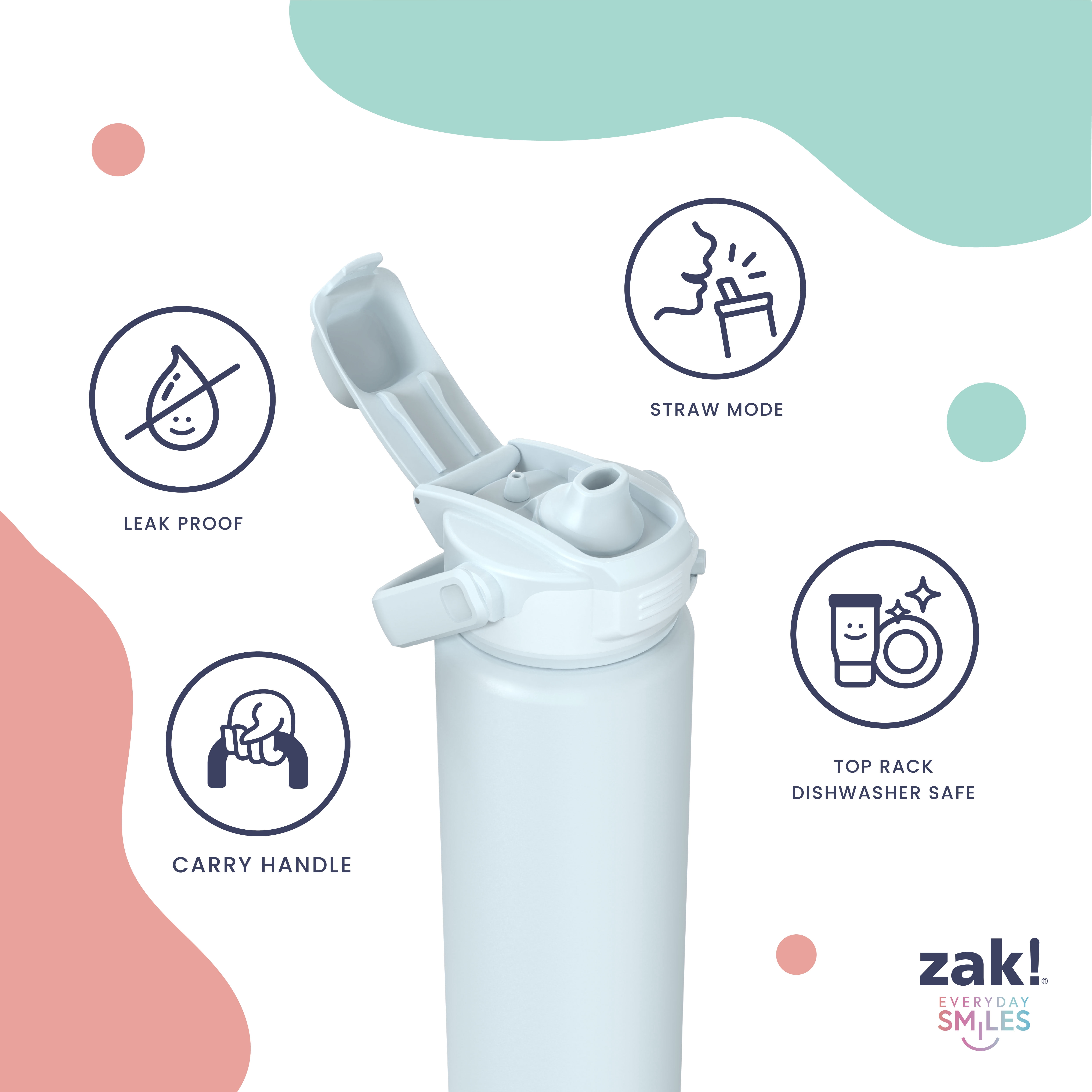Sea Mist Powder Coat 24oz Stainless Steel Vacuum Beacon Bottle