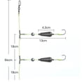 thumbnail image 3 of Lttoisl Anti-Snag Fishing Hook Kit, Pre-Tied Carbon Steel Bottom Rig, Upward Pointing Design for Bass Catfish Trout, Off-Bottom Lure Protection, 10-Pack, 3 of 8