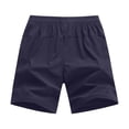 thumbnail image 5 of BVOFAR Big and Tall Shorts for Men Elastic Waist Drawstring Gym Shorts Lightweight Quick Dry Athletic Workout Shorts with Zipper Pockets Dark Blue XXXL, 5 of 9