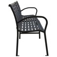 thumbnail image 2 of vidaXL Twin Garden Bench 251 cm Steel and WPC Black, 2 of 4
