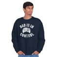 thumbnail image 3 of Dad is in Control Nerdy Gamer Father Men's Crewneck Sweatshirt Brisco Brands S, 3 of 6