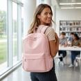 thumbnail image 5 of Solid Color Schoolbag Large Capacity Backpack for Students Daily Use, 5 of 6