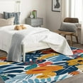 thumbnail image 3 of Tropical Floral Rug 5x8 Area Rugs for Bedroom Living Room, Botanical Leaf Area Rug, Jungle Carpet Machine Washable Non-Slip Large Rug, Soft Low Pile Area Rug, Indoor Decorative Rug G&n110, 3 of 7