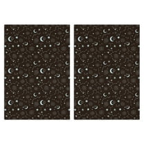 2 Pcs Funny Kitchen Towels,Brown Star Moon Constellation Pattern Microfiber Dish Towels,Kitchen Tea Towels,Kitchen Towel Set (18" X 26")