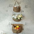 thumbnail image 2 of Cesta colgante de frutas, cesta de yute tejida para colgar en la pared, cestas colgantes, organizador de almacenamiento, cesta decorativa para colgar en la pared, 2 of 5