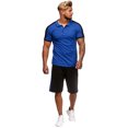 thumbnail image 3 of Vedolay Short Sets For Men Casual Summer Men's Short Sets Outfits 2 Piece Summer Tracksuit Short Sleeve Polo Shirt and Shorts Set,Purple 3XL, 3 of 5