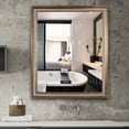 thumbnail image 4 of RADIANCE Goods Textured Brass Rectangular Framed Wall Mirror 33" Height, 4 of 7