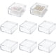 thumbnail image 1 of Caja de acrílico transparente con tapa abatible, 8 unidades, 2,36 x 2,36 x 1,18 pulgadas, multiusos, cuadrada, pequeña, para almacenamiento, 1 of 5