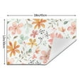 thumbnail image 3 of YFYANG Washable Heat-Resistant Placemats, 70% PVC/30% Polyester, Watercolor Flower Patterns Kitchen Table Mat, 12" x 18" 4 Pcs, 3 of 6