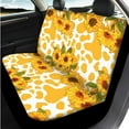 thumbnail image 3 of Uorisanigo Yellow Cow Print Auto Seat Cover Sets 14 Pcs with Cars Headrest Cover Steering Wheel Cover Armrest Cover Car and Auto Seat Belt Cover Keychain Comfortable Decorative Fit Car,Suv, 3 of 6
