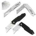 Hyper Tough 4Piece Folding Utility Knife Set, Includes 29 Blades