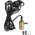 thumbnail image 7 of Simple Deluxe 15ft Single Bulb Vintage Hanging Pendant Light Cord Kit ,Twisted Black Cloth Rope, 7 of 7