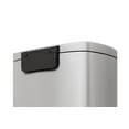 thumbnail image 4 of Stainless Steel Kitchen Trash Can Combo Set – 13.2 & 2.6 Gallon with Removable Inner Buckets, Soft-Close Step-On Lid, Odor Control, Rear Handle – White, 4 of 8
