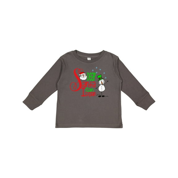 Inktastic Dear Santa I Can Explain Cute Snowman and Snowflakes Boys or Girls Long Sleeve Toddler T-Shirt