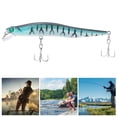 thumbnail image 3 of Vivid Sound Señuelos blandos Crankbait Artificial Minnow cebo de pesca que se hunde con ganchos (azul cielo), 3 of 8