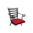 thumbnail image 3 of Jenna Outdoor/Indoor Bar Stool 30" Arms - Red Linen on Dark Nut, 3 of 3