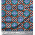 thumbnail image 1 of Soimoi Rayon Crepe Fabric Floral Mandala Print Fabric by Yard 46 Inch Wide, 1 of 3