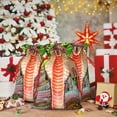 thumbnail image 5 of Fuzoiu Cobra Snake Print Christmas Gift Bag,Burlap Gift Bag with Drawstring Closure & Hang Tag,Perfect for Holidays, Birthdays, and Special Occasions-Medium, 5 of 7