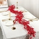 thumbnail image 5 of xihome Guirnalda navideña artificial de 1,8 metros con bayas rojas, ramas de ratn trenzado de plstico para decoracin navideña de interiores., 5 of 9