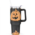 thumbnail image 2 of Happy Halloween Ghost Cup with Handle and Straws 40 oz Stainless Steel Halloween Travel Cup Birthday Present for Women Girls Daughter Mom Gifts for Him/Her Coffee Mugs, 2 of 7