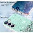 thumbnail image 4 of Compatible with Samsung S23 Plus Case Clear Glitter Silicone, Phone Case Samsung Galaxy S23 Plus Case Glitter Sparkle Pink Shockproof Thin Cover (Green), 4 of 14