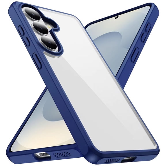 Case for Samsung Galaxy S26 Hybrid Transparent HQ Slim Shockproof Clear Protective Thick 2.0mm TPU Frame, XPM Phone Cover fit Samsung s26 [Navy Blue]