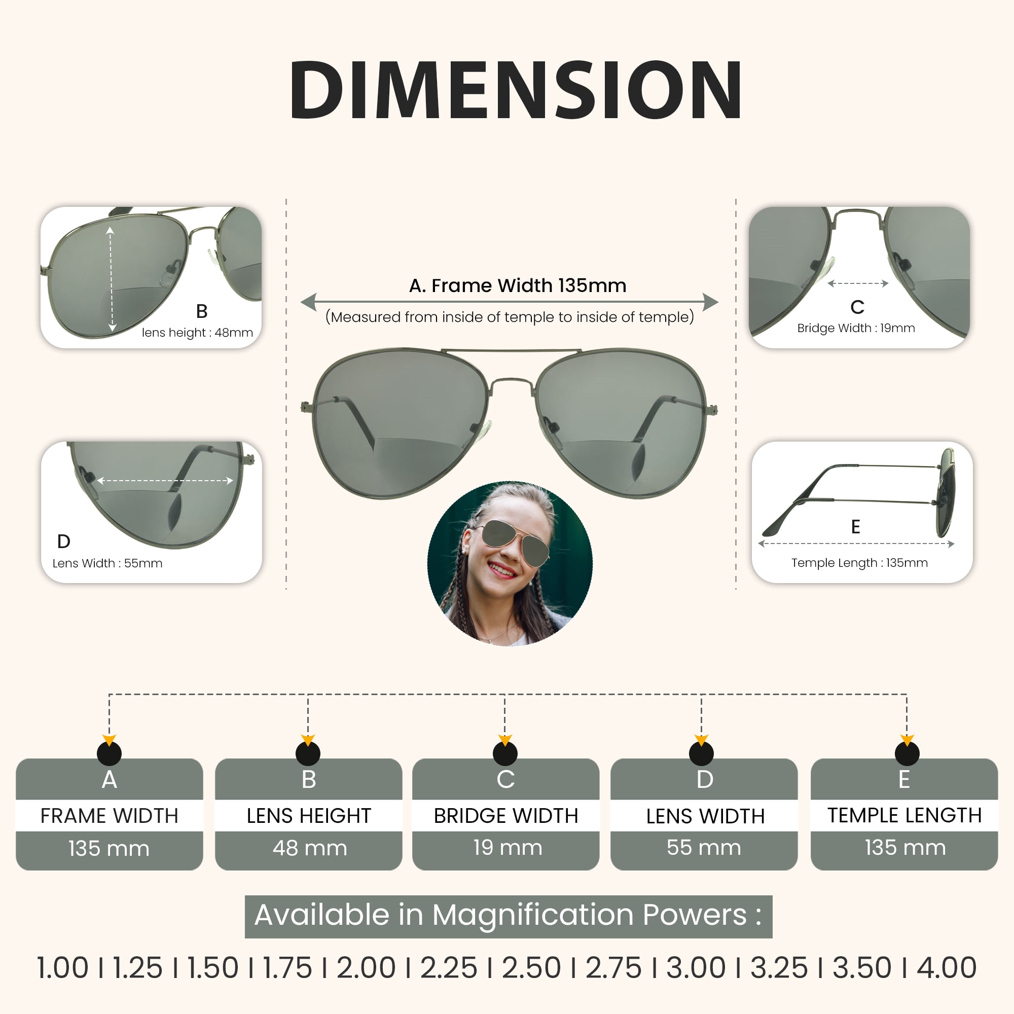 proSPORT Aviator Bifocal Sunglass Reader Men Women Gunmetal Frame Gray Lens 2 Pairs