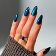 thumbnail image 6 of Pure Desire Minimalist Press-On Nails - Various Nail Shapes, Reflective Cat Eye & Assorted Shiny Tips, 3 Sets (24Pcs/Set) with Complimentary Jelly Glue & Nail File-light tan, 6 of 15