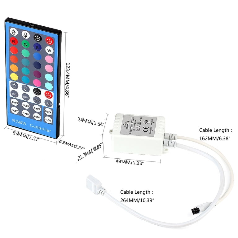 40 Key IR Remote Controller For 3528/5050 RGBW/RGBWW LED Strips - DC 12-24V
