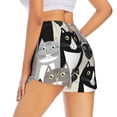 thumbnail image 3 of Sigee Colors Cats for Women's Athletic Shorts High Waisted Running Shorts Pocket Sporty Short Gym Elastic Workout ShortsXX-Large, 3 of 9