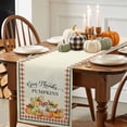 thumbnail image 3 of Fall Pumpkin Table Runner, Autumn Thanksgiving Kitchen Dining Table Decoration for Home Party Decor 13x90 Inches, 3 of 9