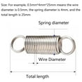 thumbnail image 2 of 2 Piece 304 stainless steel tension spring 0.7mm x 7mm x 80mm, 2 of 5