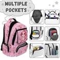 thumbnail image 7 of HUIACONG Cute Pink Axolotl Cherry School Backpack for Teens Girls 7-16 Multi Pocket Water Resistant Bookbag Adjustable Padded Straps Lightweight Large Capacity Daypack for School Travel, 7 of 7
