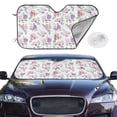 thumbnail image 3 of Lsque Rose Flower B Car Windshield Sun Shade | Accordion Folding Style Auto Shade for Car Truck SUV Van | Blocks UV Rays Sun Visor Protector | Small, 3 of 7