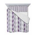 thumbnail image 7 of Quilts Queen Size Bedding Set, Purple Grey Striped Lightweight Quilted Comforter, Modern Abstract Geometric Stripes Soft Reversible Bedspread Coverlet with Pillow Covers for All Season, 90" x 96", 7 of 7