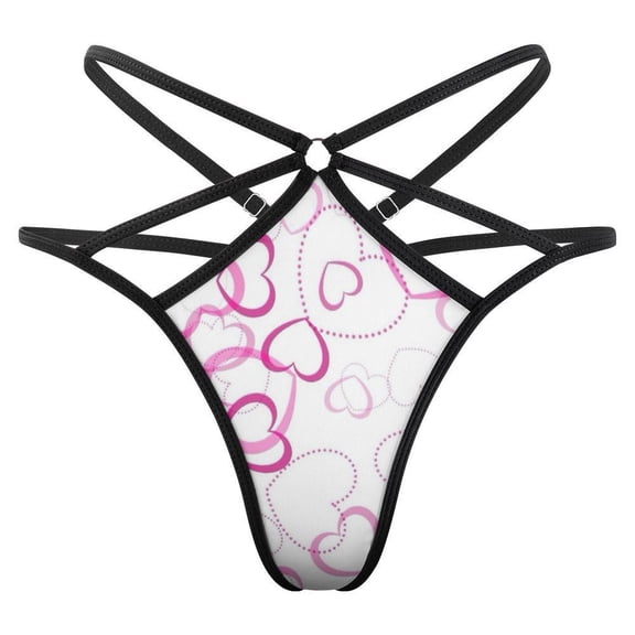 Valentine's Day Heart Open Type Women's Panties Crotch Opening G-strings Thongs Lingeries Underwear