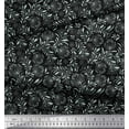 thumbnail image 3 of Soimoi Black Cotton Cambric Fabric Artistic Leaf & Floral Decor Fabric Printed Yard 42 Inch Wide, 3 of 3
