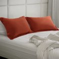 thumbnail image 3 of PiccoCasa 2 Packs Pillowcases Soft 1800 Microfiber Pillow Shams with No Zipper, King Rust, 3 of 8
